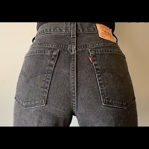 VINTAGE LEVIS 512 BLACK WASH DENIM JEANS 13 - Picture 9 of 9